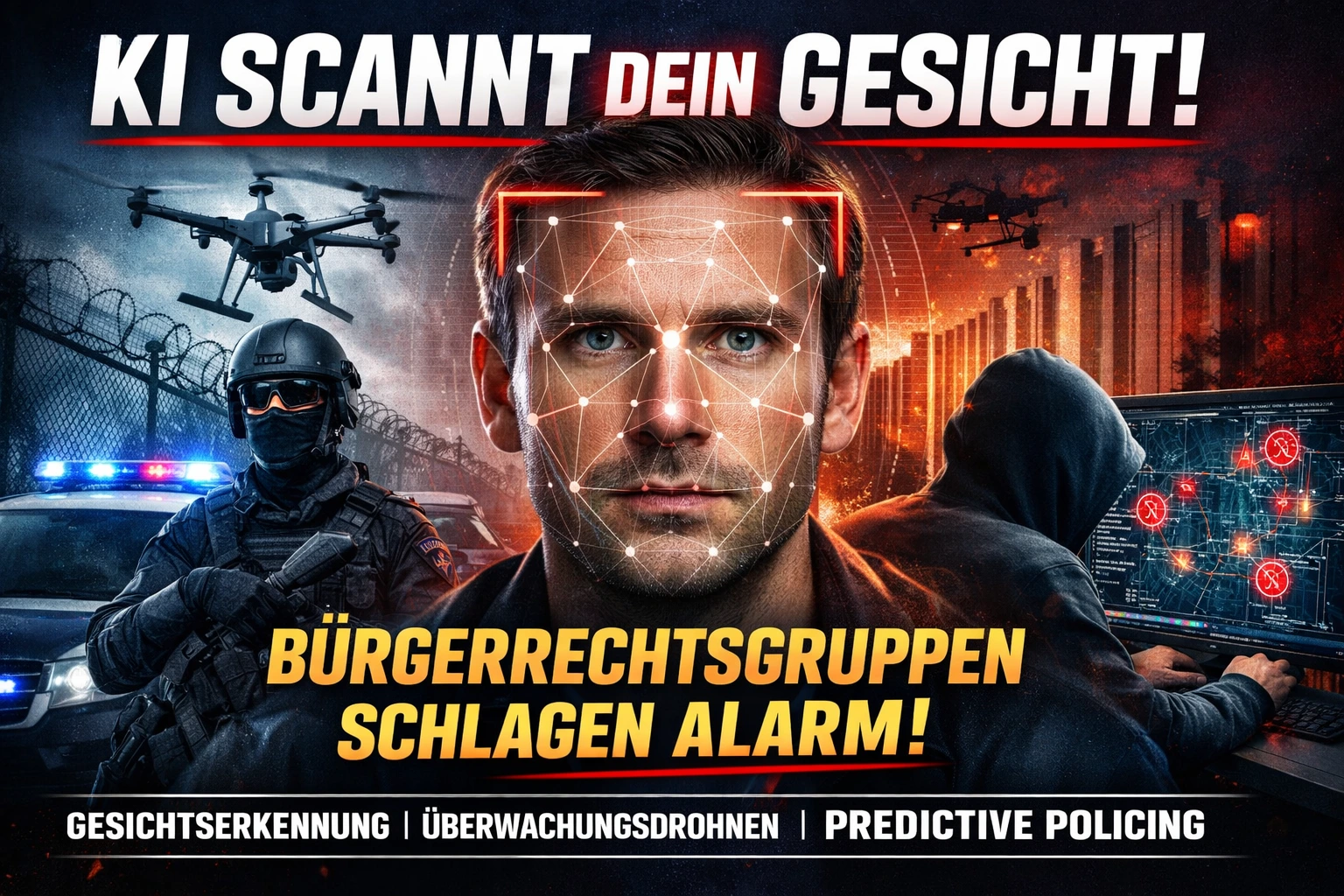 Protest gegen KI-Überwachung: Bürgerrechtsgruppen fordern Transparenz